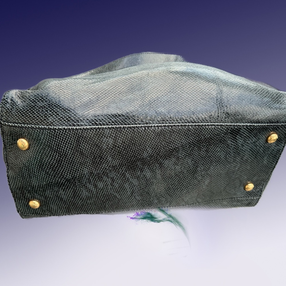 Authentic Prada Python Black Satchel Shoulder Bag - image 5